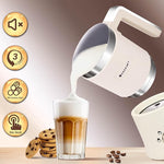 Load image into Gallery viewer, Huogary 5-in-1 Detachable Milk Frother Electric Milk Frother and Steamer Automatic Milk Foamer Frother Hot and Cold Foam Hot Chocolate Maker with Dishwasher Safe (Black)