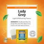 Load image into Gallery viewer, Twinings Decaffeinated Lady Grey Black Tea Individually Wrapped Bags, 20 Count (Pack of 1), Orange Peel &amp; Lemon Peel, Enjoy Hot or Iced, 20 Teabags