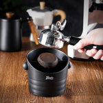Load image into Gallery viewer, Bincoo Mini Coffee Knock Box 4.5 Inch - Espresso Accessories for Coffee Grounds Container - Multifunctional, Suitable for Home &amp; Bar(Black)