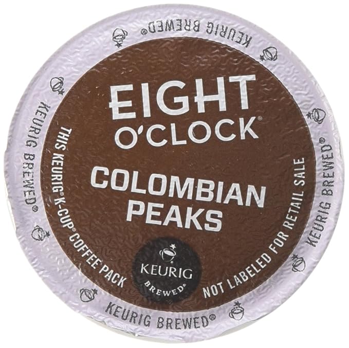 Eight O'Clock Colombian Peaks Medium Roast Coffee K-Cup Packs - 18 CT