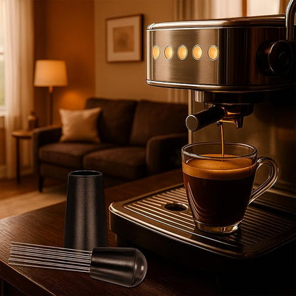 WDT tool, Espresso Distribution Tools, 12 x 0.35mm 304 Stainless Steel Needles Distributor, Espresso Coffee Stirrer for Barista