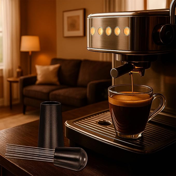 WDT tool, Espresso Distribution Tools, 12 x 0.35mm 304 Stainless Steel Needles Distributor, Espresso Coffee Stirrer for Barista