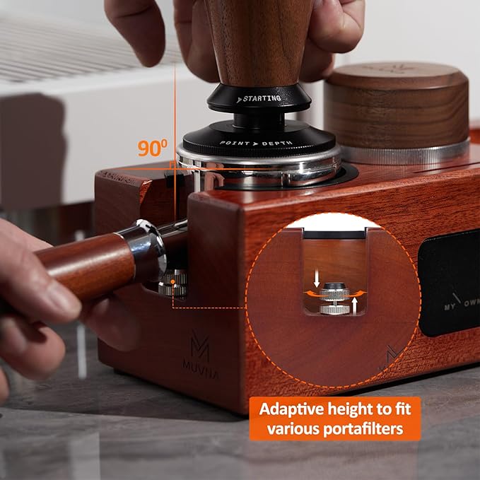 Espresso Tamping Station - Wooden Organizer Fits Breville Machines 51-58mm Portafilter Holder, Tamper, Distributor, Espresso Accessories Storage Multifunctional