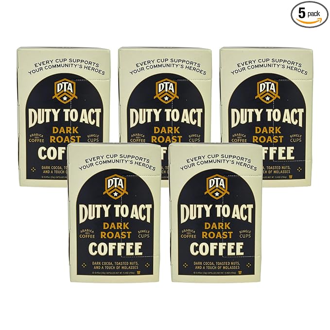 Duty to Act Dark Roast K-Cup, 12, 5.4 Ounce Pods (Pack of 5)