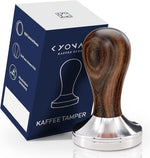 Load image into Gallery viewer, KYONANO Espresso Tamper 58mm - 58mm Coffee Tamper with Chacate Preto Wooden Handle &amp; Stainless Steel Base - Espresso Hand Tamper - Espresso Press Tool - Suitable for Homemade Coffee, Espresso Machine