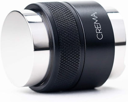 Crema Coffee Products 39.25mm Hand Tamper & Coffee Distributor V2 | Compatible with Breville Portafilters | Double-Sided, Adjustable Depth Tool | Made with Durable 304 Stainless Steel | Black