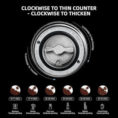 Z3 /Z3pro Coffee Bean Grinder, Hand Grinder with 6-Core CNC Stainless Steel Conical Burr,Double Bearing Positioning for Espresso,Pour Over,FrenchPress,Moka,Americano (Silver, Z3PRO)