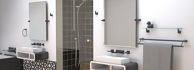 Gatco 4710MX Bleu, 24" Towel Bar In Matte Black