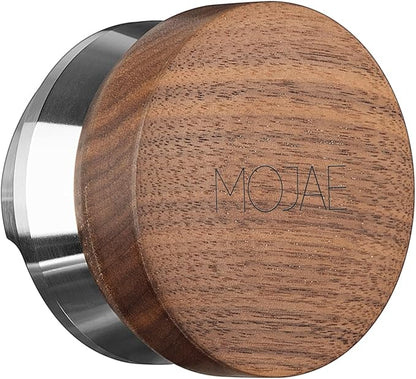 MOJAE 51mm Espresso Distributor, Espresso Distribution Tool, Coffee Distributor Adjustable Depth Espresso Leveler with Walnut Wood Handle, Fits for 51mm Portafilter