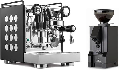 Rocket Espresso Appartamento Nera Espresso Machine and Eureka Mignon Notte Grinder Bundle (White)
