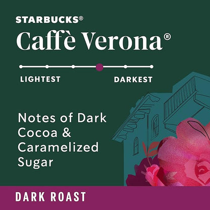 Starbucks Whole Bean Coffee, Dark Roast Coffee, Caffè Verona, 100% Arabica, 1 bag (18 oz)