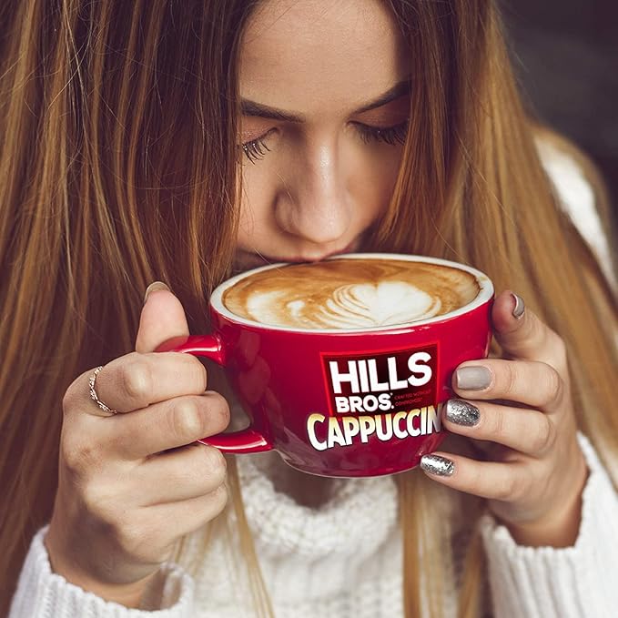 Hills Bros. Cappuccino Mix – Rich, Frothy Coffeehouse-Tasting Instant Drink Mix – Quick and Easy Preparation – Perfect for Hot & Iced Drinks & Creaming Coffee – Starter Variety Bundle, 3 Packs of 16oz