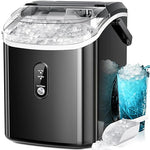 Load image into Gallery viewer, Kismile Nugget Ice Makers Countertop, Portable Sonic Ice Machine with Chewable Ice, 35Lbs/24H, Pebble Ice Maker with Self-Cleaning/One-Click Operation, Crushed Ice Maker for Home(Black)