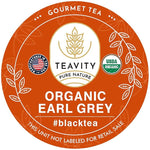 Load image into Gallery viewer, Organic Earl Grey Tea Pods for Keurig - Caffeinated Unsweet Black Tea for K Cup Brewing by Teavity (12 Tea Pods)