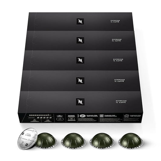 Nespresso Capsules Vertuo, Il Caffe, 50-Count Espresso Pods, Brews 1.35 oz.