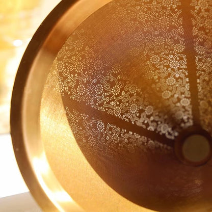 ATHIA Golden Reusable Stainless Steel Pour Over Coffee Dripper, Laser Etched Double Mesh Cone Filter, Paperless, Eco-friendly, Fits Hario, Chemex, carafes & most coffee makers (Golden, Cone Shape)