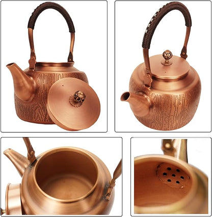 Kkekos Handmade Copper Kettle Copper Teapot for Stovetop 2000ml (Type1)