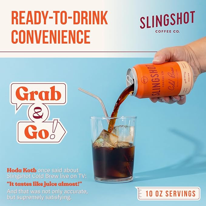 Organic Cold Brew Coffee, 12-Pack – Single Origin Ethiopian Unsweetened Black Coffee, Clean & Bright Flavor, 150 mg Natural Caffeine, Ready-to-Drink 10 oz Cans