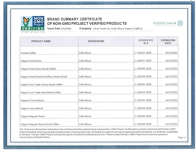 Cafe Altura Freeze Dried Instant Organic Coffee, 3.53 oz Jar (Pack Of 2)