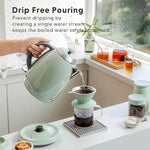 Load image into Gallery viewer, BUYDEEM K640 Stainless Steel Electric Tea Kettle with Auto Shut-Off and Boil Dry Protection, 1.7 Liter Cordless Hot Water Boiler with Swivel Base, 1440W, Cozy Greenish