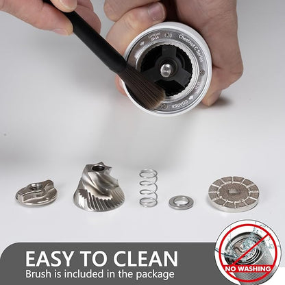 TIMEMORE Chestnut C2S Manual Coffee Grinder Capacity 25g with CNC Stainless Steel Conical Burr, Internal Adjustable Setting, Double Bearing Positioning, Hand Grinder (White)