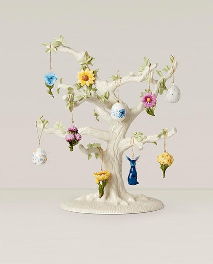 Lenox 893394 Floral Easter 10-Piece Ornament & Tree Set, Spring Home Decor
