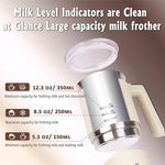 Load image into Gallery viewer, Huogary 5-in-1 Detachable Milk Frother Electric Milk Frother and Steamer Automatic Milk Foamer Frother Hot and Cold Foam Hot Chocolate Maker with Dishwasher Safe (Black)