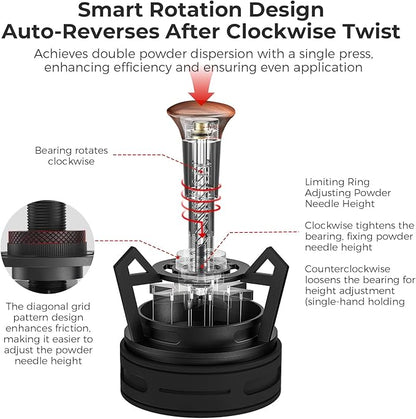 IKAPE Espresso Coffee V3 WDT Tool, 51mm Stirrer Distribution Tool, Equipped with 9-needle Stirrer, Adjustable Needle Height, Coffee Stirrer with Dosing Funnel & Stand