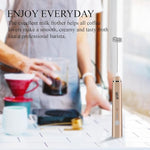 Load image into Gallery viewer, Delm Milk Frother Electric USB Stainless Steel Accessory - Frother Wand Foam Maker for Lattes - Milk Frother Handheld for Cappuccino, Frappe, Matcha, Hot Chocolate - Frother for Coffee (beige/gold)