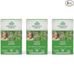 Load image into Gallery viewer, ORGANIC INDIA Tulsi Green Tea Bags - Holy Basil Tea, African Basil, Stress Relieving, Immune Support, USDA Certified Organic, Premium Darjeeling Green Tea, Caffeinated - 18 Infusion Bags, 3 Pack