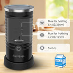 Load image into Gallery viewer, Milk Frother, Automatic Milk Steamer and Heater, 4-in-1 Multifunction Electric Hot and Cold Foam Maker and Milk Warmer for Latte, Cappuccinos, Macchiato,Black