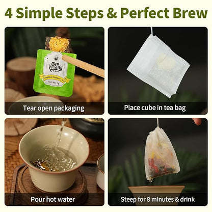 ZenVitality - Dandelion Wolfberry Tea dandelion Leaf & Root tea Organic 15 Bags Supports Kidneys & Liver Health Goji Berry Chrysanthemum Cassia Seed tea-Non-GMO Support Digestion & Boost Immune System