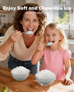 Load image into Gallery viewer, Silonn Nugget Ice Makers Countertop, Chewable Pellet Ice Machine with Self Cleaning Function, Portable Pebble Ice Maker with Ice Scoop for Home Kitchen Office, Black