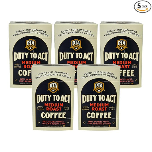 Duty to Act Medium Roast Coffee K-Cup, 12, 5.4 Ounce Pods (Pack of 5)