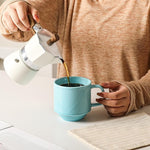 Load image into Gallery viewer, Stackable Coffee Mugs Set: 13 oz Ceramic Stacking Cups for Cappuccino Latte Tea - Microwave Safe Mug for Home &amp; Office - 4 PCS, Light Color