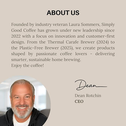 SimplyGoodCoffee Coffee Maker / Coffee Machine. 8 Cup Automatic Drip Pour Over Coffee Brewer. Easy To Use, Gold Cup Standard. Black/Stainless Steel