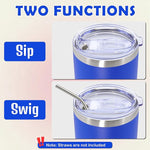 Load image into Gallery viewer, 20oz Tumbler Stainless Steel Tumbler Cup with Lid Vacuum Insulated Double Wall Travel Mug, Durable Powder Coated Travel Coffee Tumbler Mug for Hot &amp; Cold Drinks, Dark Blue,1 Pack