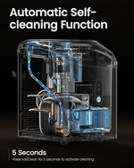 Load image into Gallery viewer, Nugget Ice Maker Countertop, 34lbs/Day, Portable Sonic Pebble Ice Maker with Self-Cleaning, Fast Ice in 6 Mins, Compact Crushed Pellet Ice Machine for Home/Office/Kitchen/RV/Camping, Black