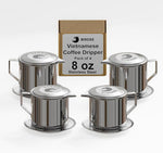 Load image into Gallery viewer, Birdee Vietnamese Coffee Dripper - Pack of 4 - Make up to 8oz Cup, Stainless Steel, Small Drip Filter, Durable, Dishwasher Safe, Home Use, Travel, Camping, Gift Sets