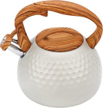 Load image into Gallery viewer, Tea pot, 3.2Qt Whistling Tea Kettle Stovetop, Convenient switch/heat-resistant handle, coffee, tea, milk teapots, Gas Electric Applicable (cream)