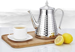 Load image into Gallery viewer, SANQIAHOME 1.8L(60oz) Stainless Steel Hammer Patterned Teapot With Removeable Infuser,Loose leaf cover,Silver