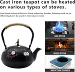 Load image into Gallery viewer, Cast Iron Kettle Teapot, Japanese Style Tetsubin, Cast Iron Tea Kettle with Stainless Steel Infuser for Loose Tea, Internal Enamel Iron Tea Pots for Stovetop Safe(40.2oz/1200ml)