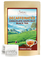 Load image into Gallery viewer, TeeLux Decaf Chocolate Hazelnut Black Tea, Decaffeinated Black Tea Flavored with Natural Chocolate &amp; Hazelnut, Smooth &amp; Full-Bodied, 100 Count