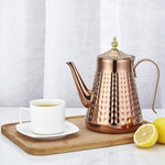 Load image into Gallery viewer, SANQIAHOME 1.8L(60oz) Stainless Steel Hammer Patterned Teapot With Removeable Infuser,Loose leaf cover,Copper