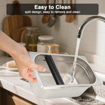 Load image into Gallery viewer, Espresso Knock Box, Coffee Knock Box for Espresso Grounds Disposal, Large Capacity, Equipped with Noise, Reduction Rubber Ring &amp; Steel Holder, Ideal Tool for Espresso Machines, Black (Large)