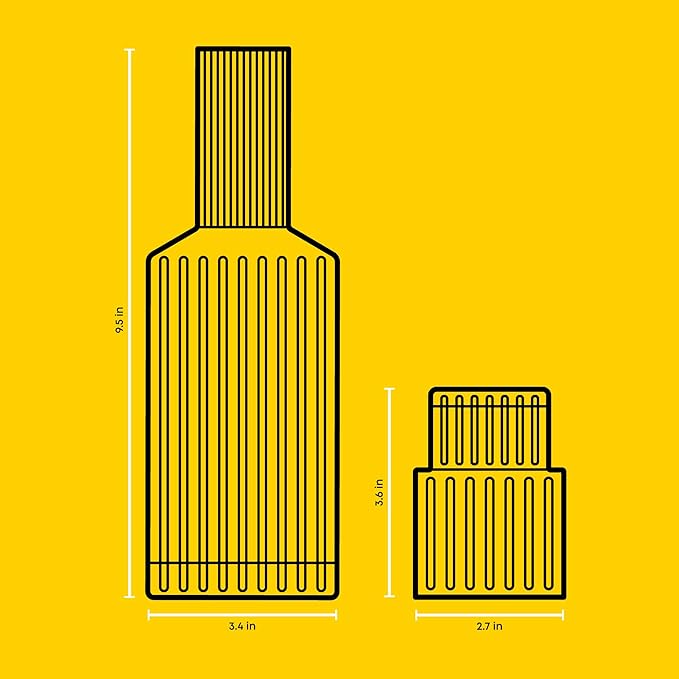 JoyJolt Bedside Water Carafe and Glass Set. Elle Fluted Glass Carafe and Ribbed Glassware. Vintage Nightstand Water, Mouthwash Decanter for Bathroom or Ribbed Vase. Mid Century Modern Glassware