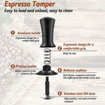 Load image into Gallery viewer, 22Pcs Espresso Accessories, 51mm Espresso Tamper Kit, Espresso Machine Accessories Set with Coffee Tamper, WDT Tool, Tamper Mat, Coffee Stirrer, Frothing Pitcher, Latte Art Pen, 16 Coffee Stencils