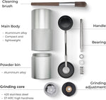 Load image into Gallery viewer, Manual Coffee Grinder by Alpaca Ventures - Stainless Steel Conical Burr Coffee Grinder Manual with Adjustable Setting Double Bearing Hand Espresso Grinder Perfect for Home, Office and Camping