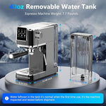 Load image into Gallery viewer, Espresso Machine 20 Bar,Touch Screen Espresso Maker with Steam Milk Frother,Stainless Steel Coffee Machine for Cappuccino Latte Americano Cold Brew,1350W Fast Heat Up System,Black