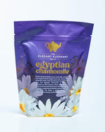 Load image into Gallery viewer, Egyptian Chamomile Tea, Organic Loose Leaf Herbal Tea – Cozy, Calming – Supports Stress Relief, Relaxation &amp; Sleep – 4 oz Resealable Bag (Makes 50 Cups) – The Elegant Elephant